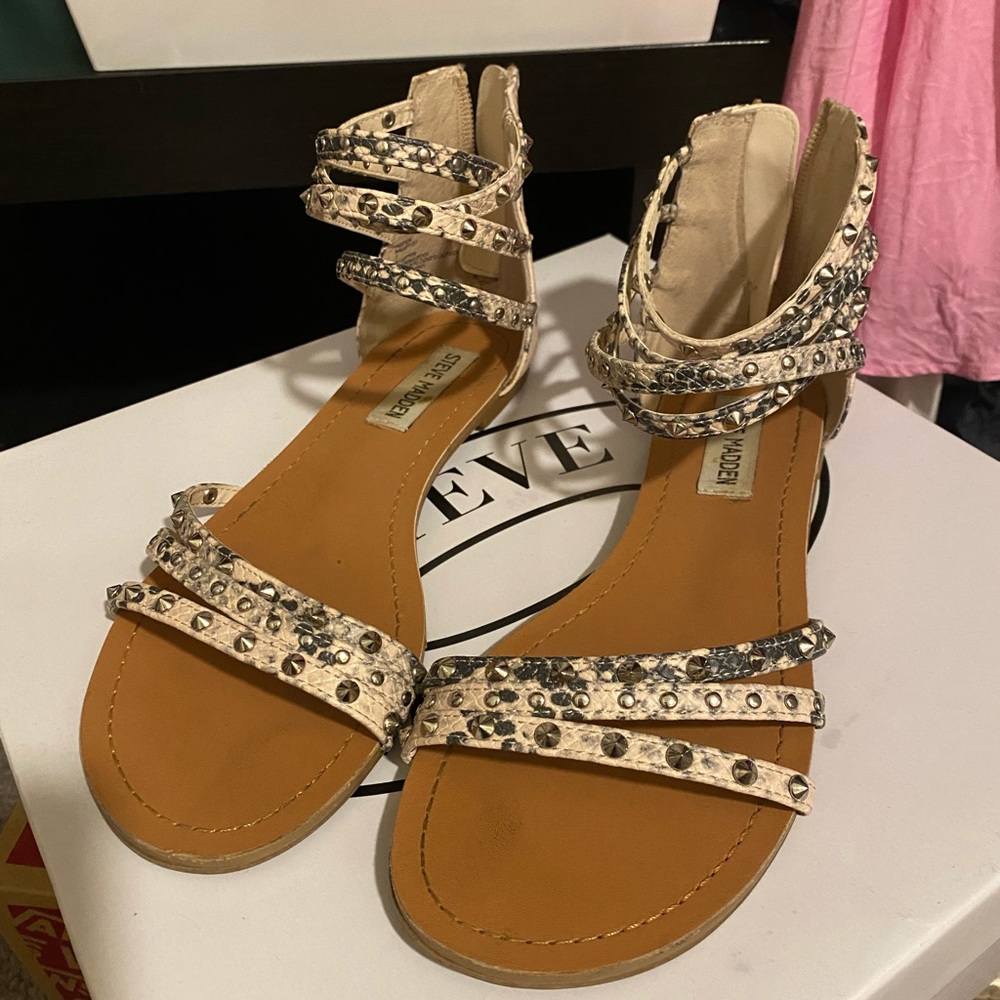 Steve Madden Snake Print Sandals